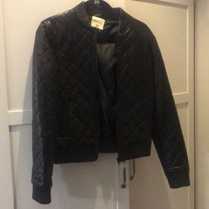 Silence+Noise small black non leather jacket